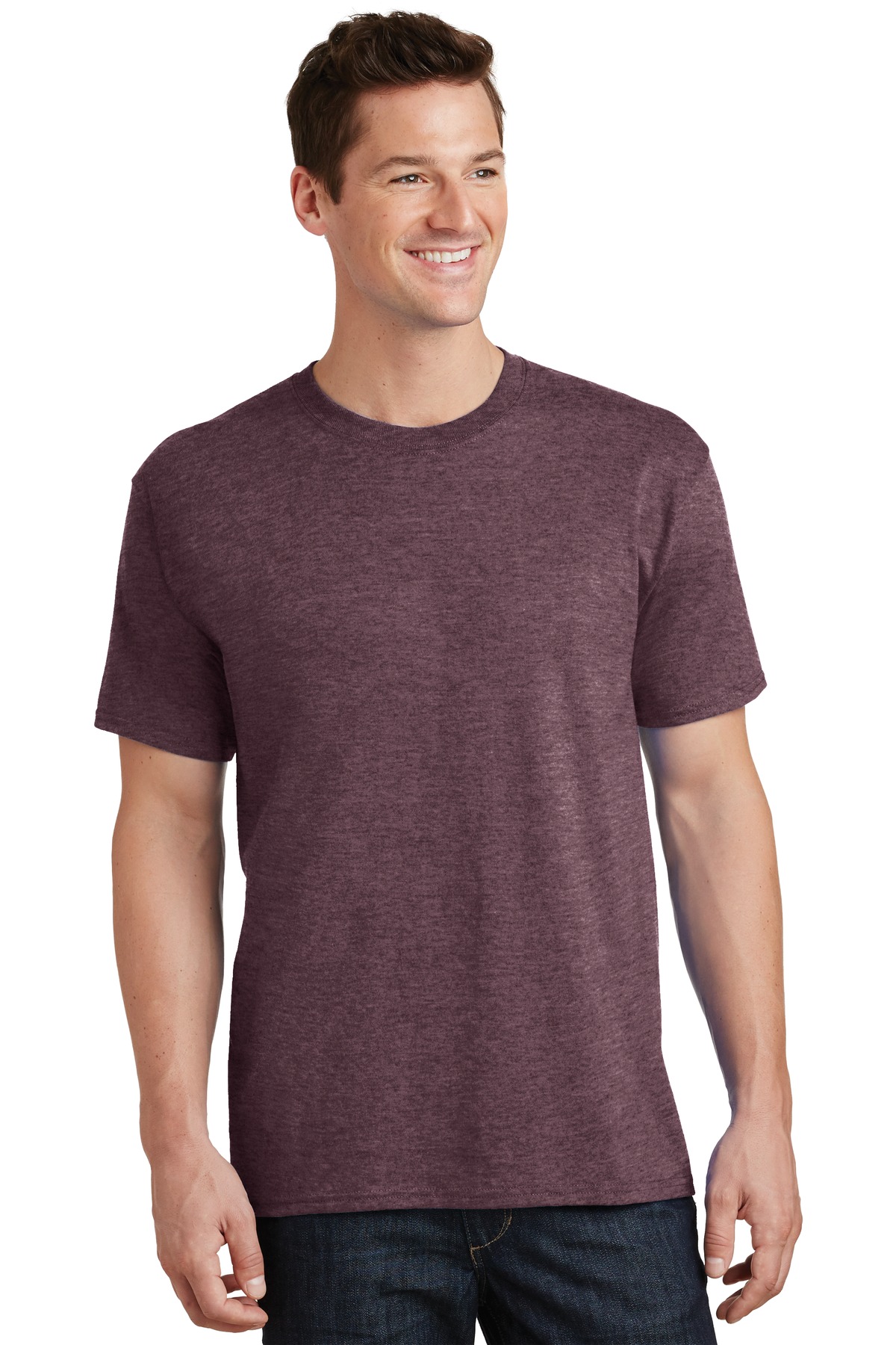 Port & Company PC54 Heather Athletic Maroon