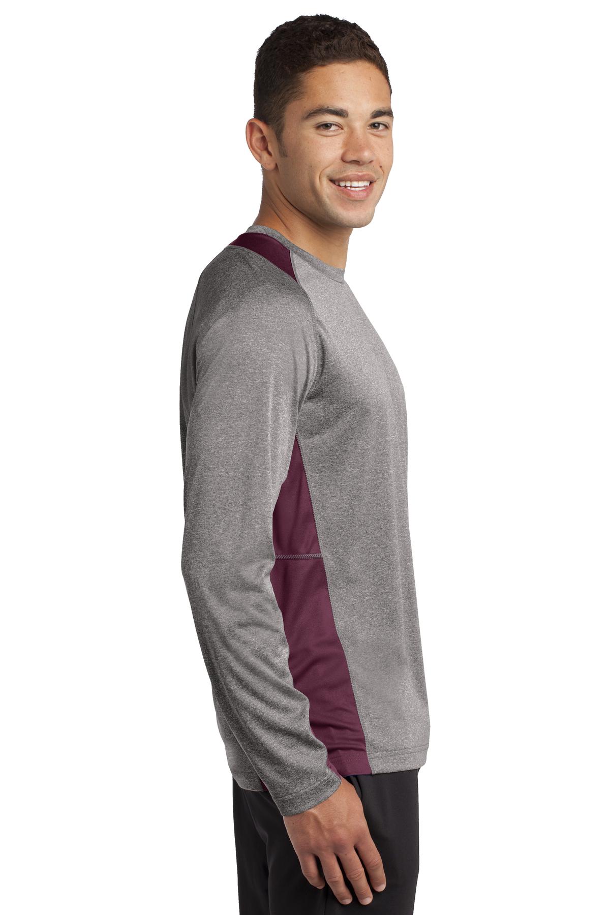 Sport-Tek ST361LS Vintage Heather / Maroon