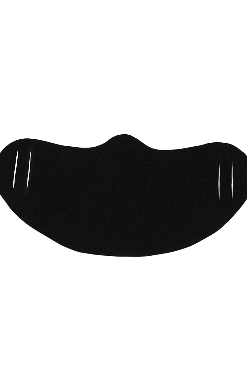 Black non medical grade cloth face cover