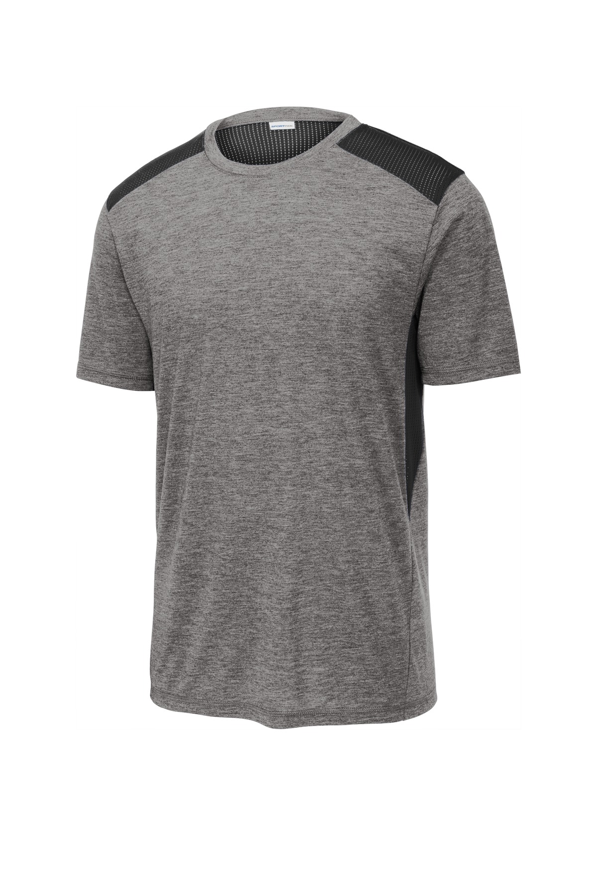 Sport-Tek ST410 Black / Dark Gray Heather