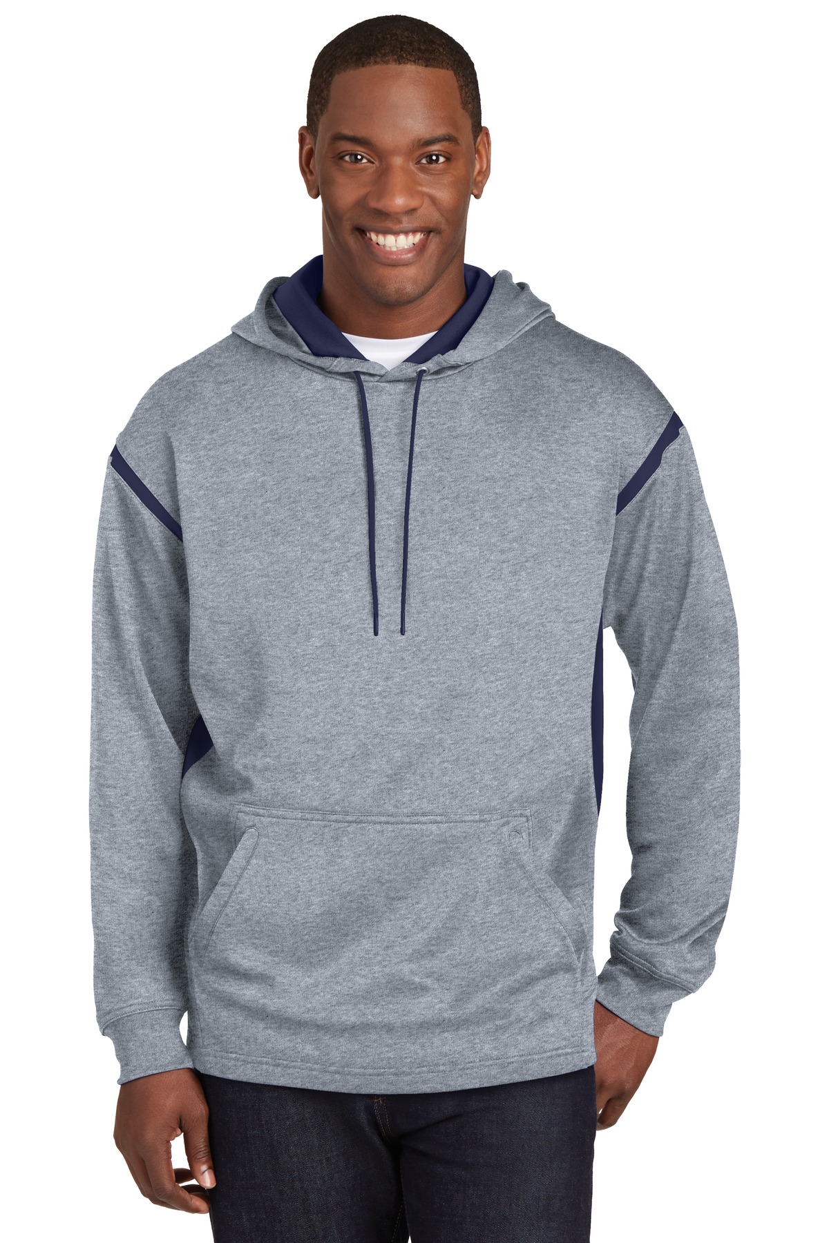 Sport-Tek F246 Gray Heather / True Navy