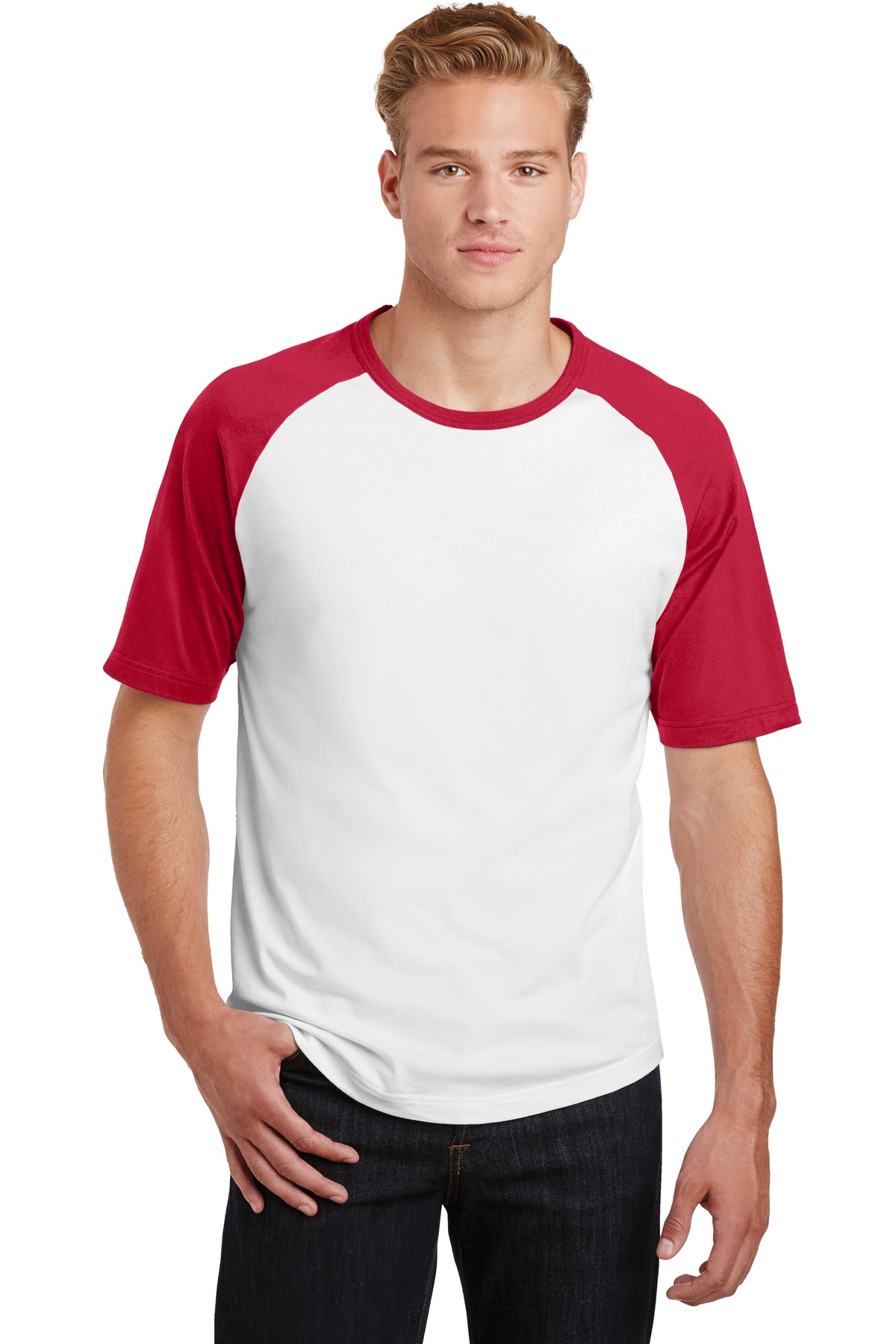 Sport-Tek T201 White / Red