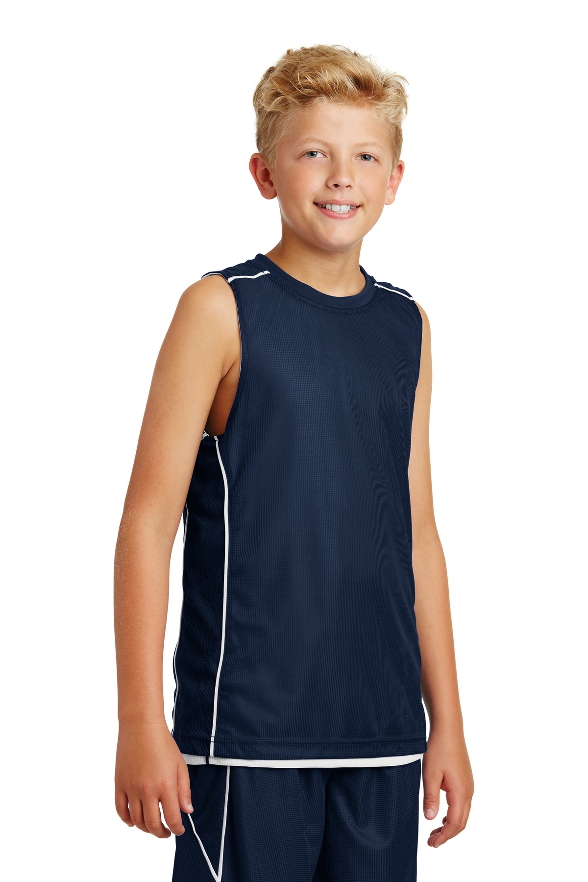 Sport-Tek YT555 True Navy / White