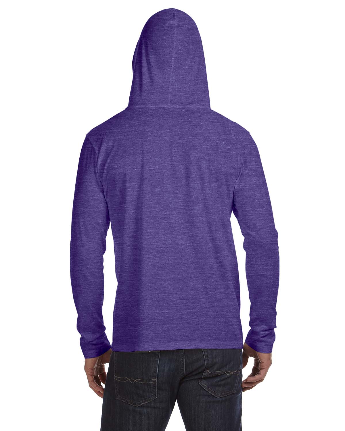 Anvil 987 Heather Purple / Neon Yellow