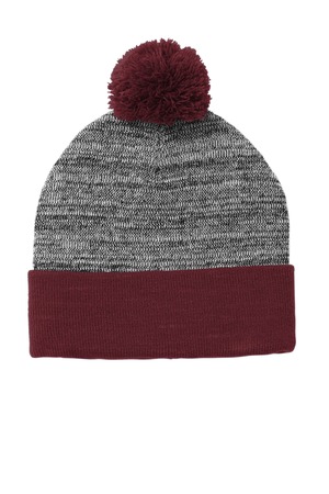 Sport-Tek STC41 Maroon / Gray Heather