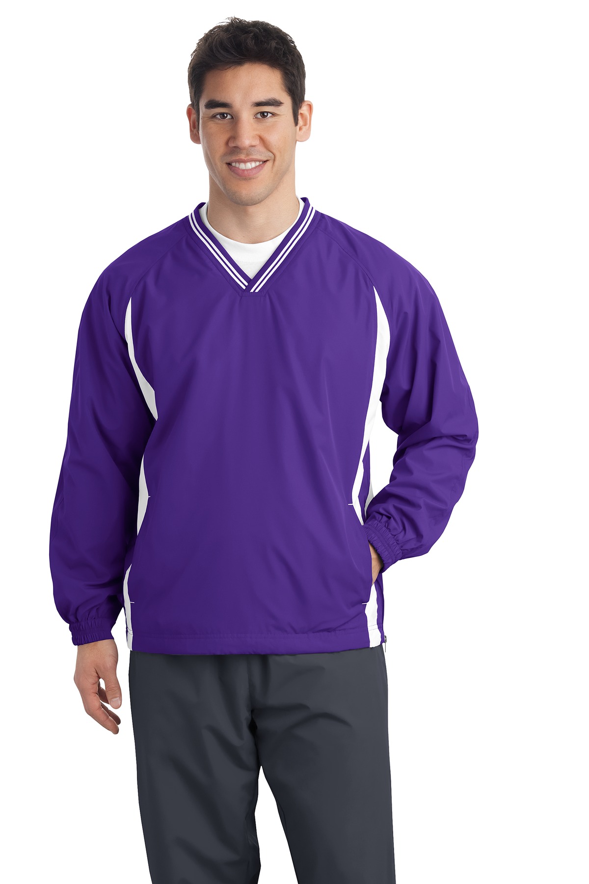 Sport-Tek TJST62 Purple / White