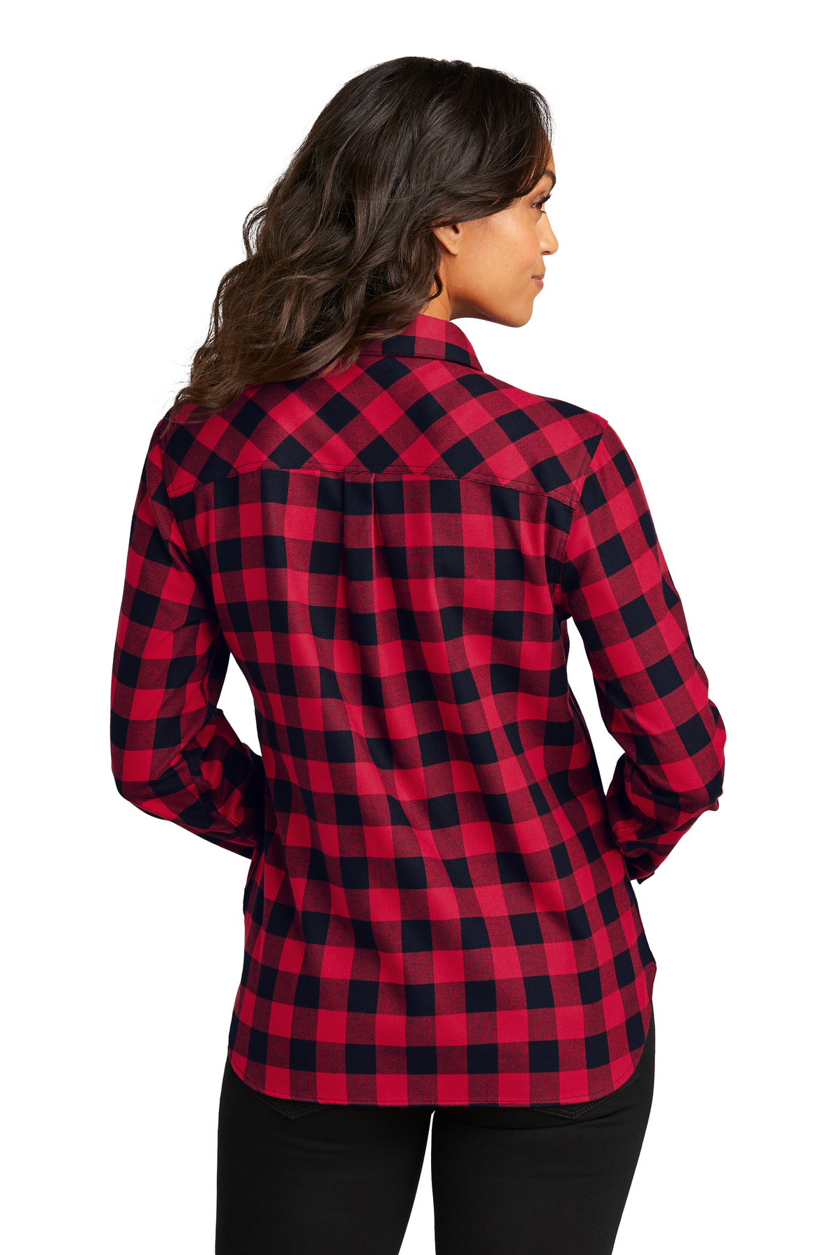 Port Authority LW669 Red/ Black Buffalo Check