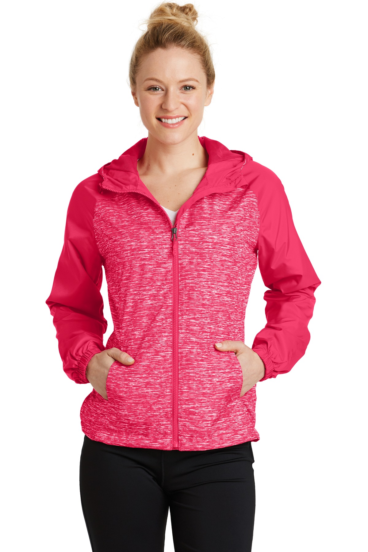 Sport-Tek LST40 Pink Raspberry Heather / Pink