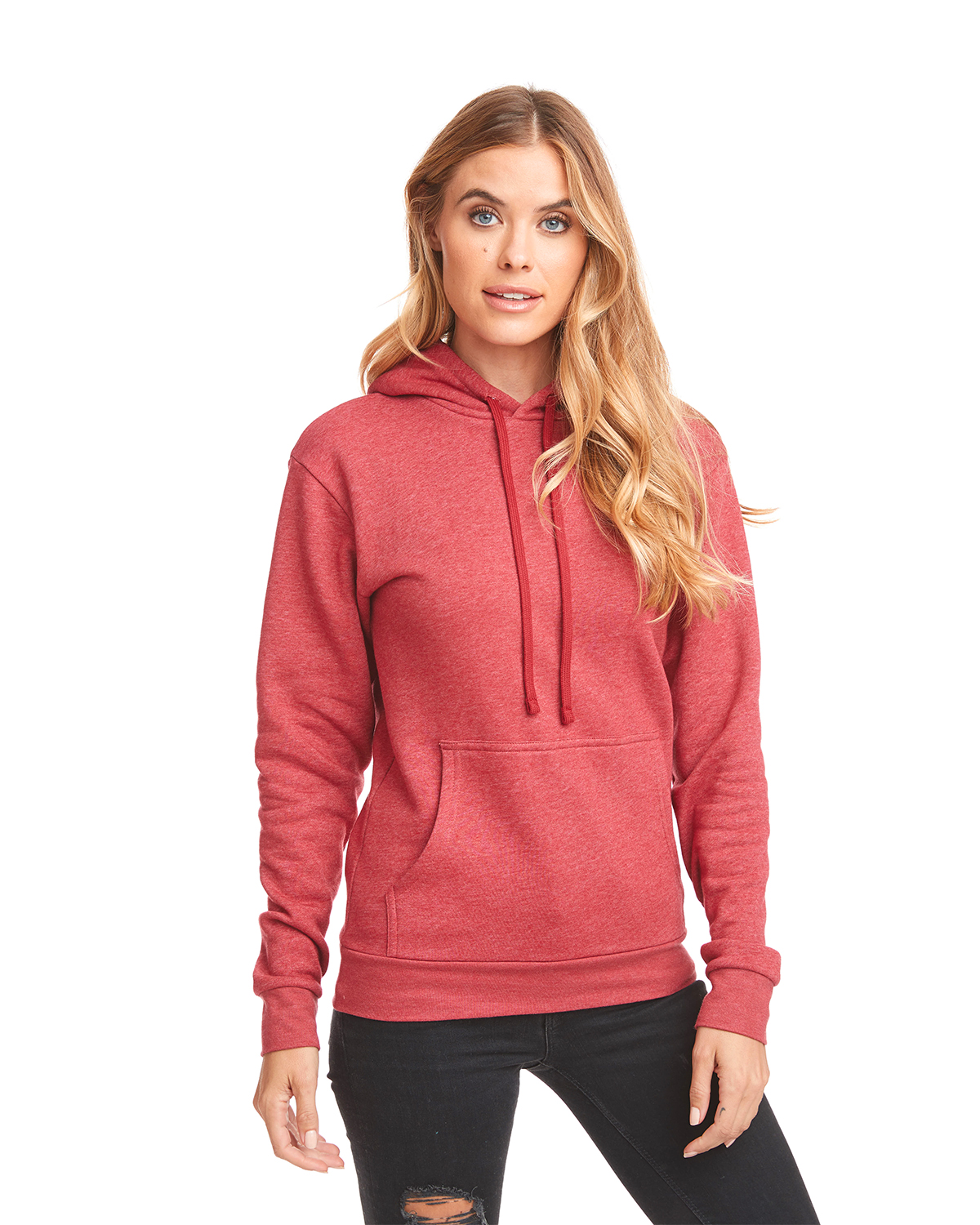 Next Level Unisex Pch Fleece Pullover Hoodie Nl9302 Heather Cardinal Jiffy