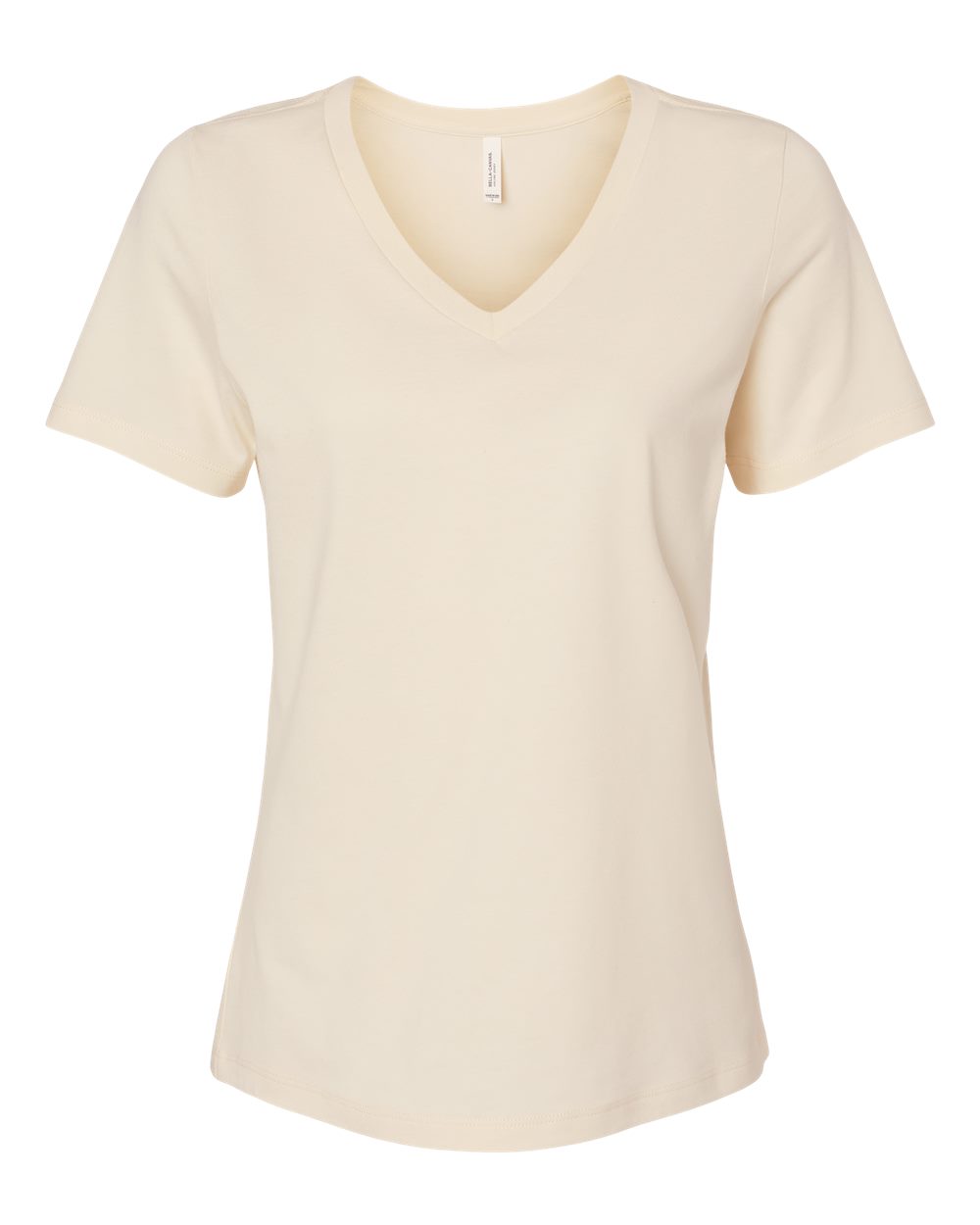 Bella Canvas Women's Relaxed Jersey V Neck T Shirt 6405 Natural | Jiffy
