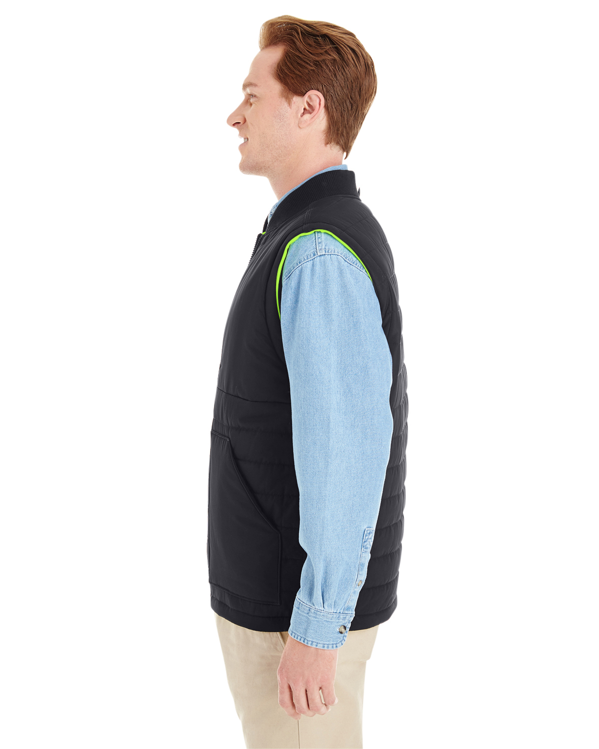 Harriton M776 Black / Safety Yellow