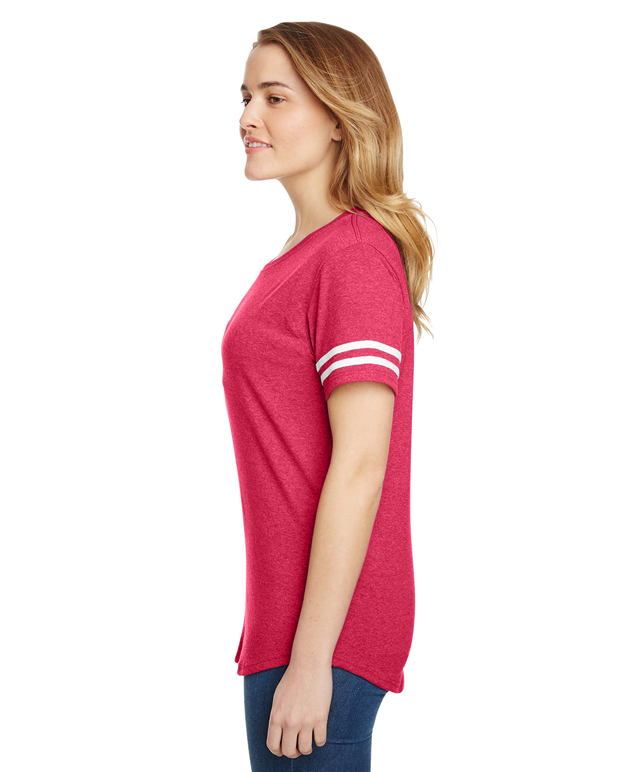 Gildan G500VTL Heather Red / White