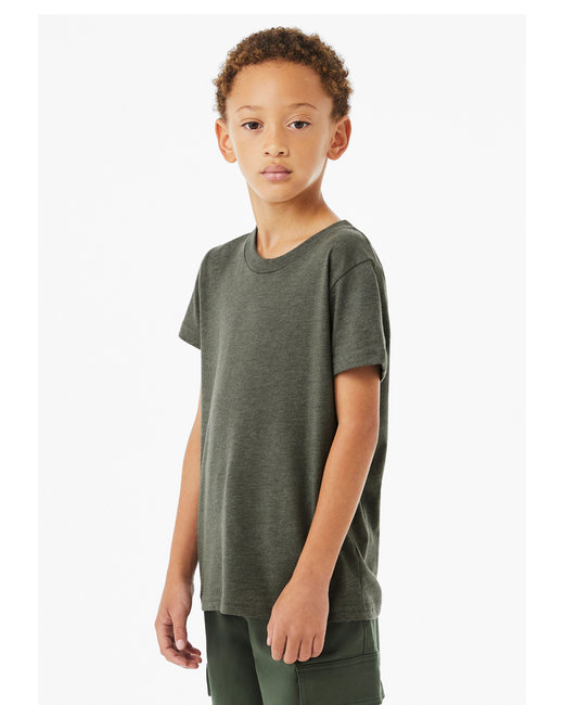 Bella + Canvas 3001YCVC Heather Military Green