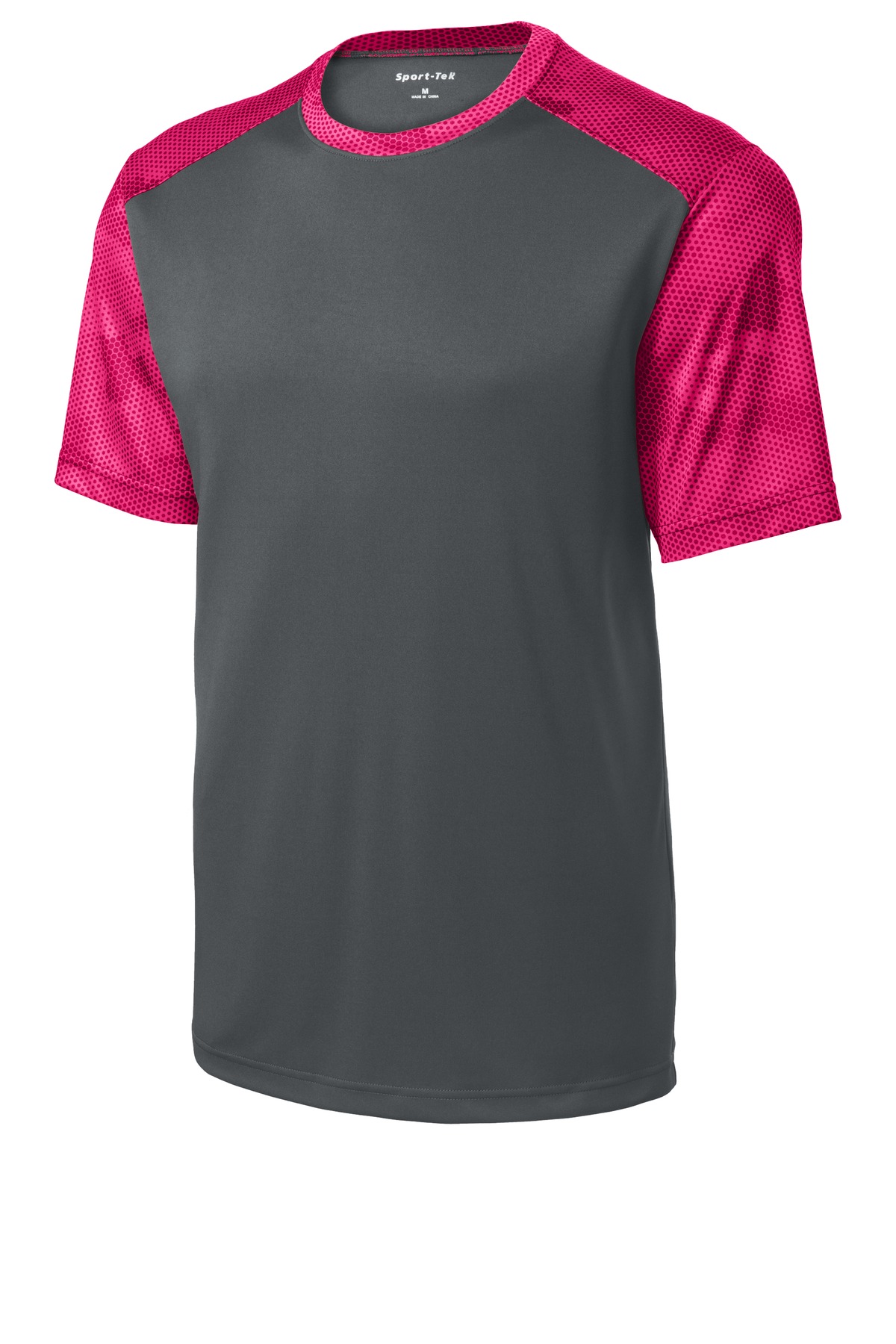 Sport-Tek YST371 Iron Gray / Pink Ra