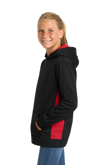 Sport-Tek YST235 Black / Deep Red