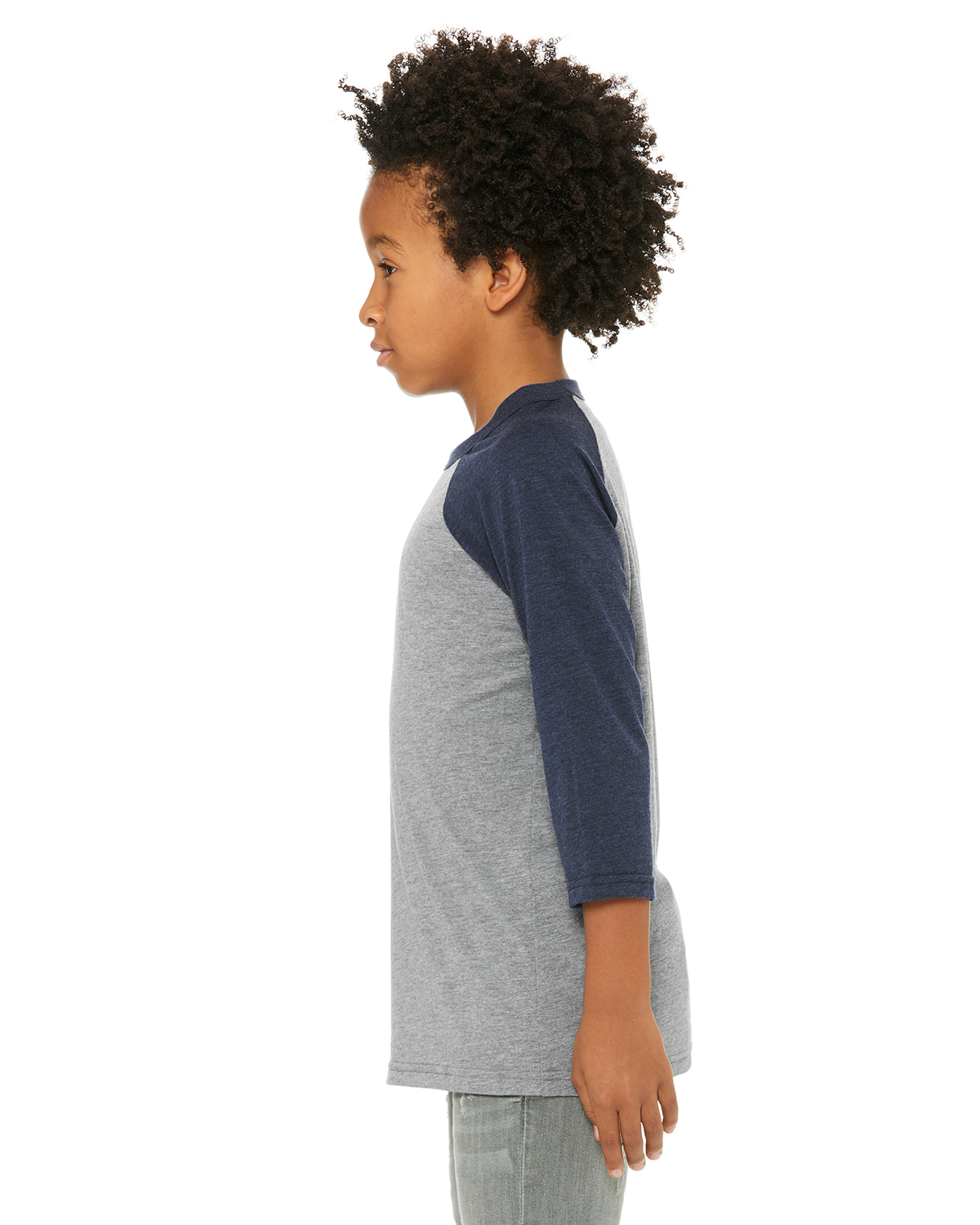 Bella + Canvas 3200Y Gray / Navy Triblend