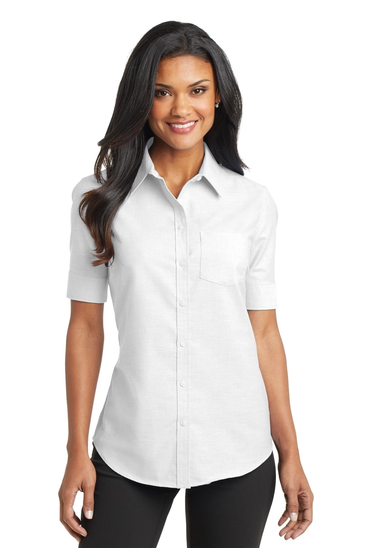 Port Authority Women's Short Sleeve Super Pro Oxford Shirt L659 ...