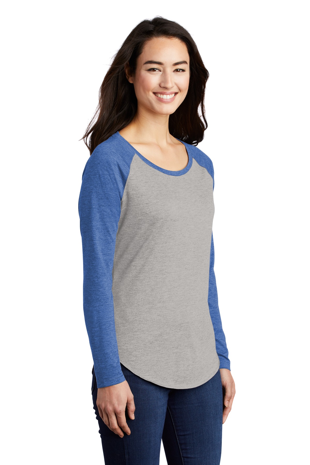 Sport-Tek LST400LS True Royal Heather / Light Gray Heather