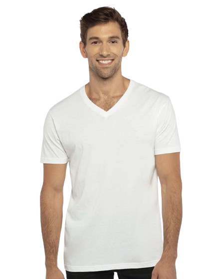 Next Level Men's Cotton V N3200 White | Jiffy
