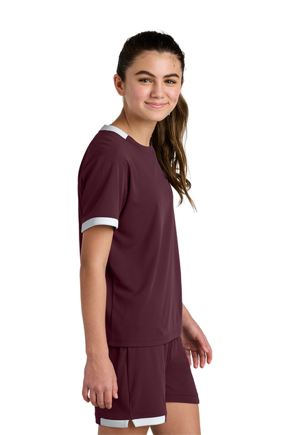 Sport-Tek YST440 Maroon/ White