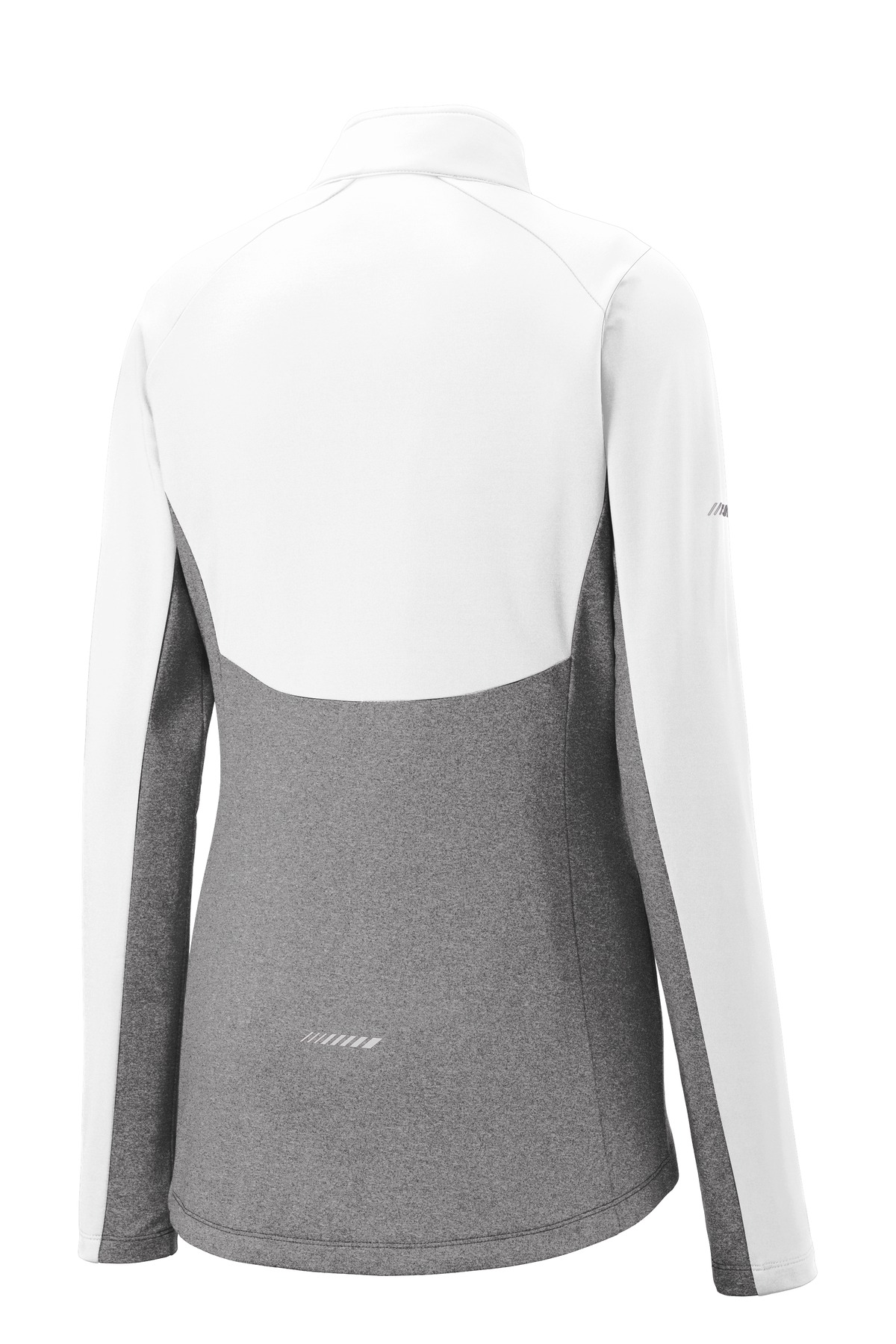 Sport-Tek LST854 White / Ch Gray Heather