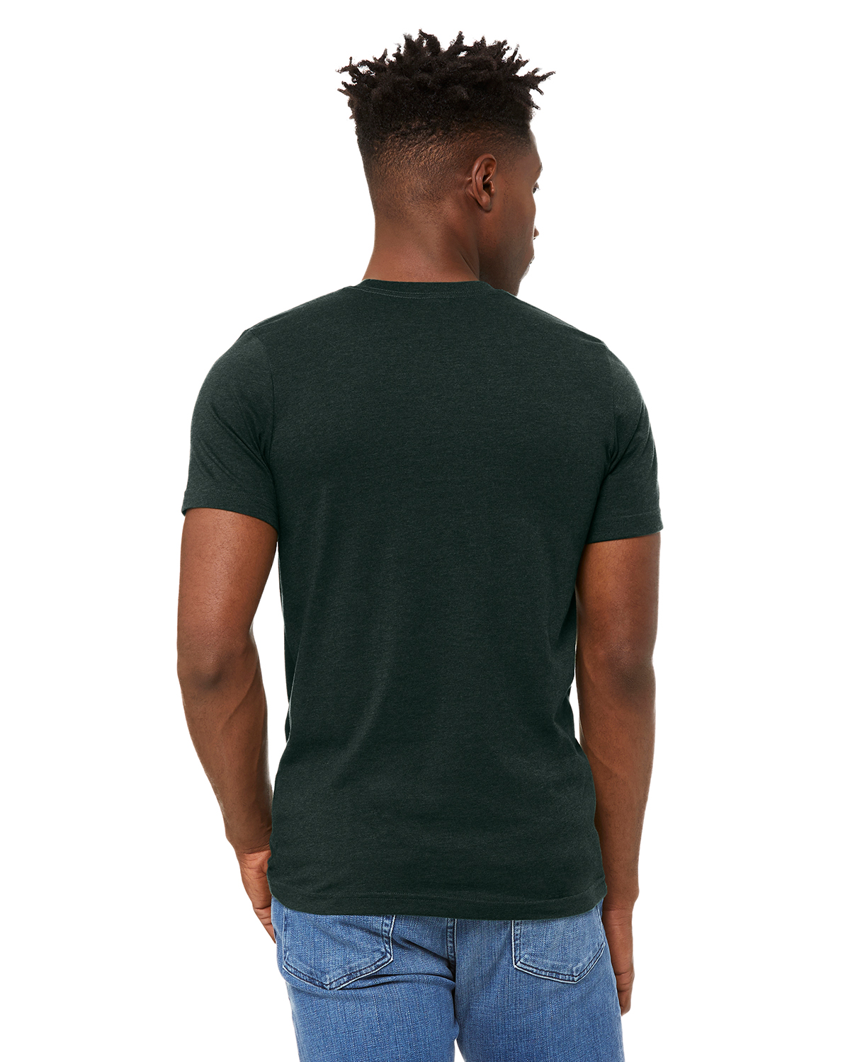 Bella + Canvas 3001CVC Heather Emerald