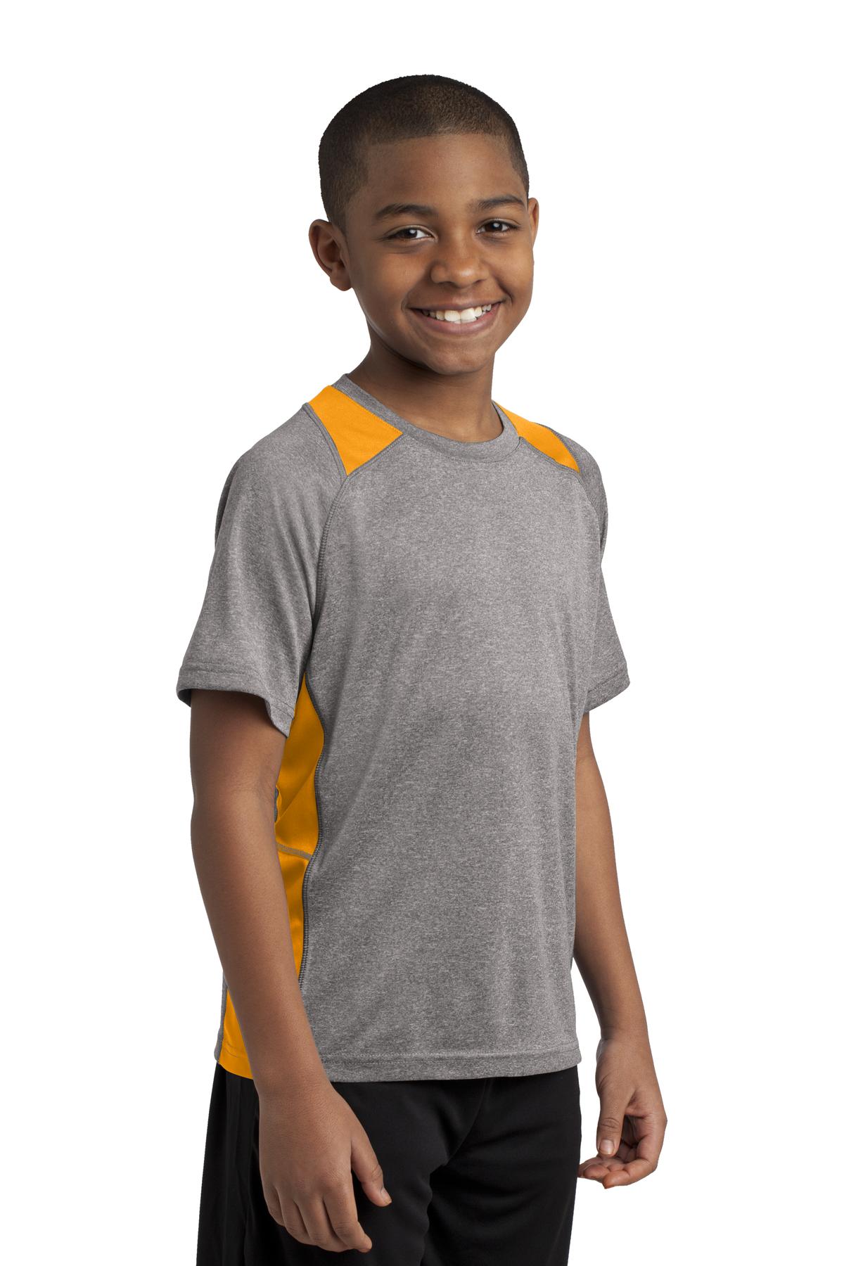Sport-Tek YST361 Vintage Heather / Gold