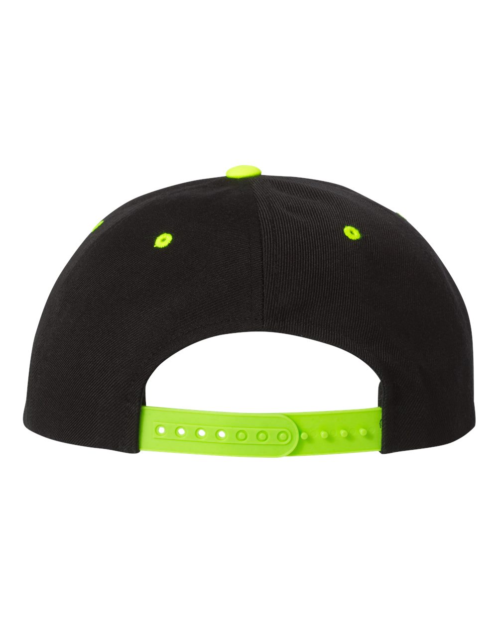 Yupoong 6089 Black / Neon Green