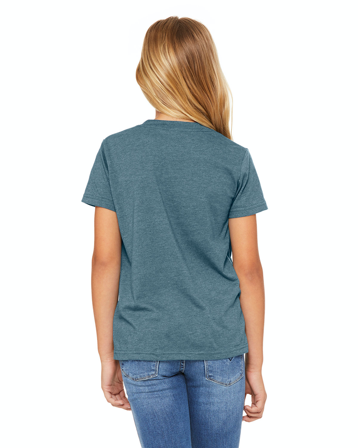 Bella + Canvas 3001YCVC Heather Deep Teal