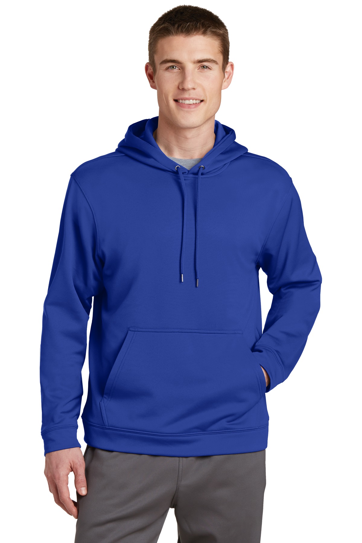 Sport Tek Sport Wick Fleece Hooded Pullover F244 True Royal Jiffy