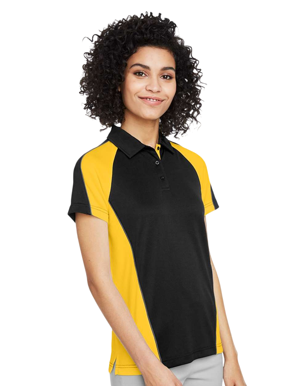 Harriton M385W Black / S Yellow / Dark Ch