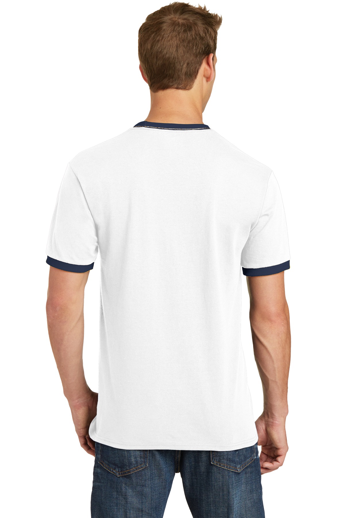 Port & Company PC54R White / Navy