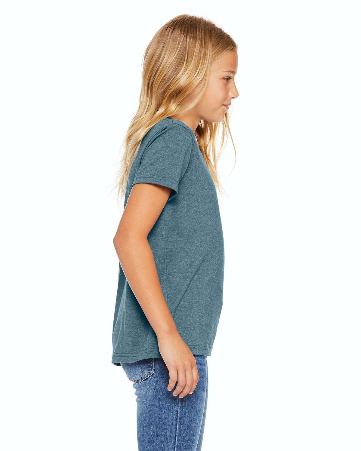 Bella + Canvas 3001YCVC Heather Deep Teal