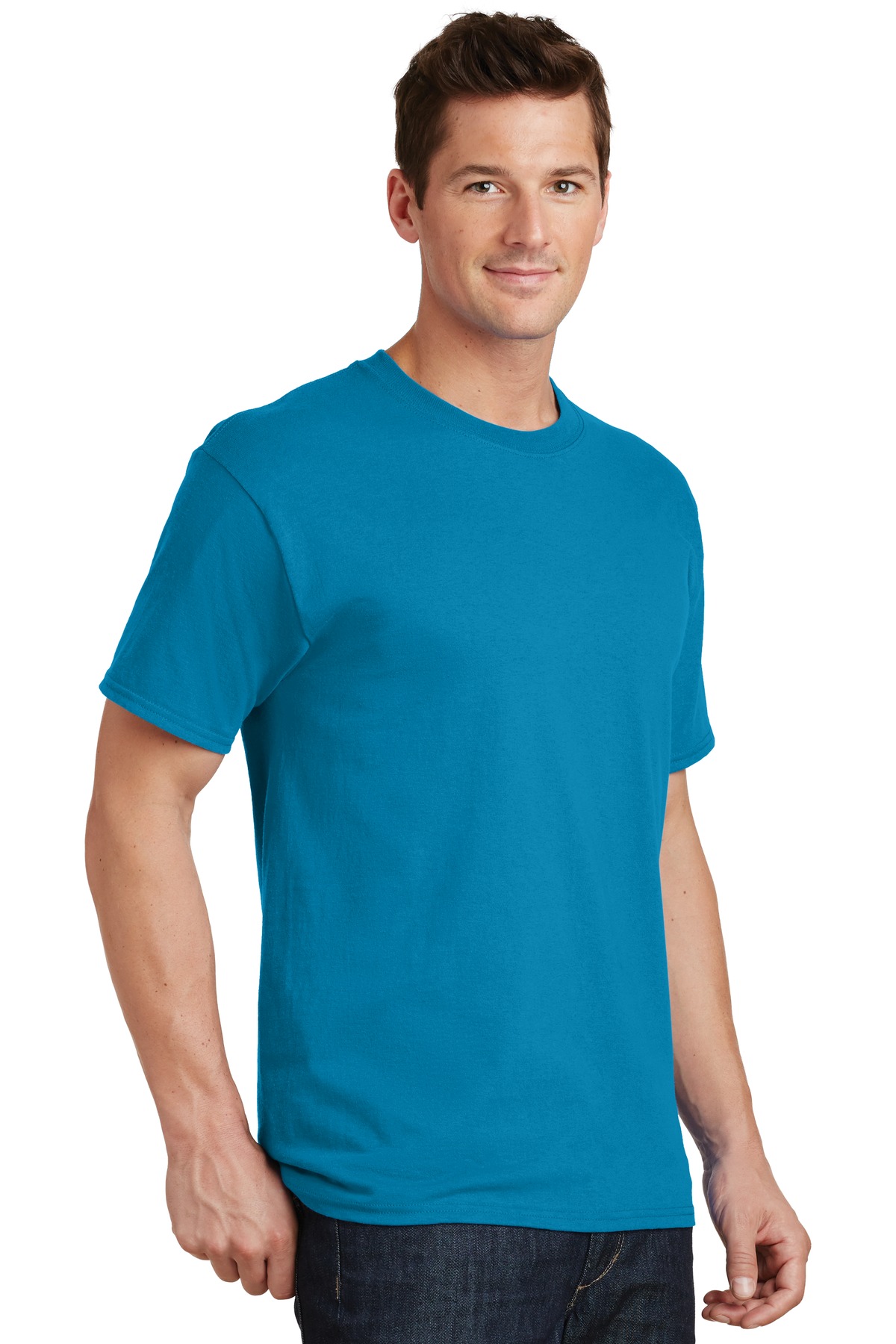 Port & Company Unisex Tall Core Cotton Tee Pc54 T Neon Blue | Jiffy