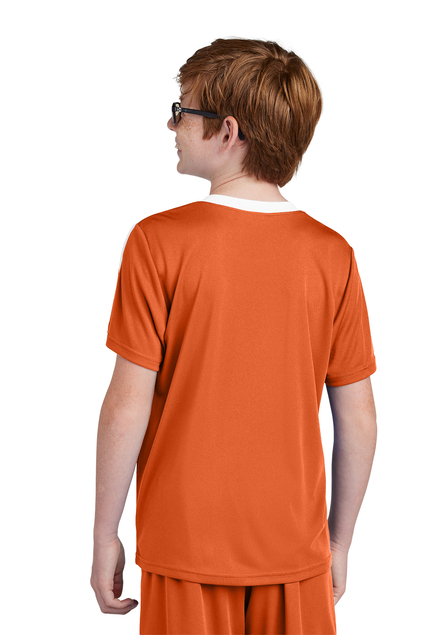 Sport-Tek YST100 Deep Orange/White