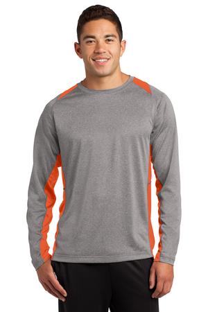 Sport-Tek ST361LS Vintage Heather / Deep Orange