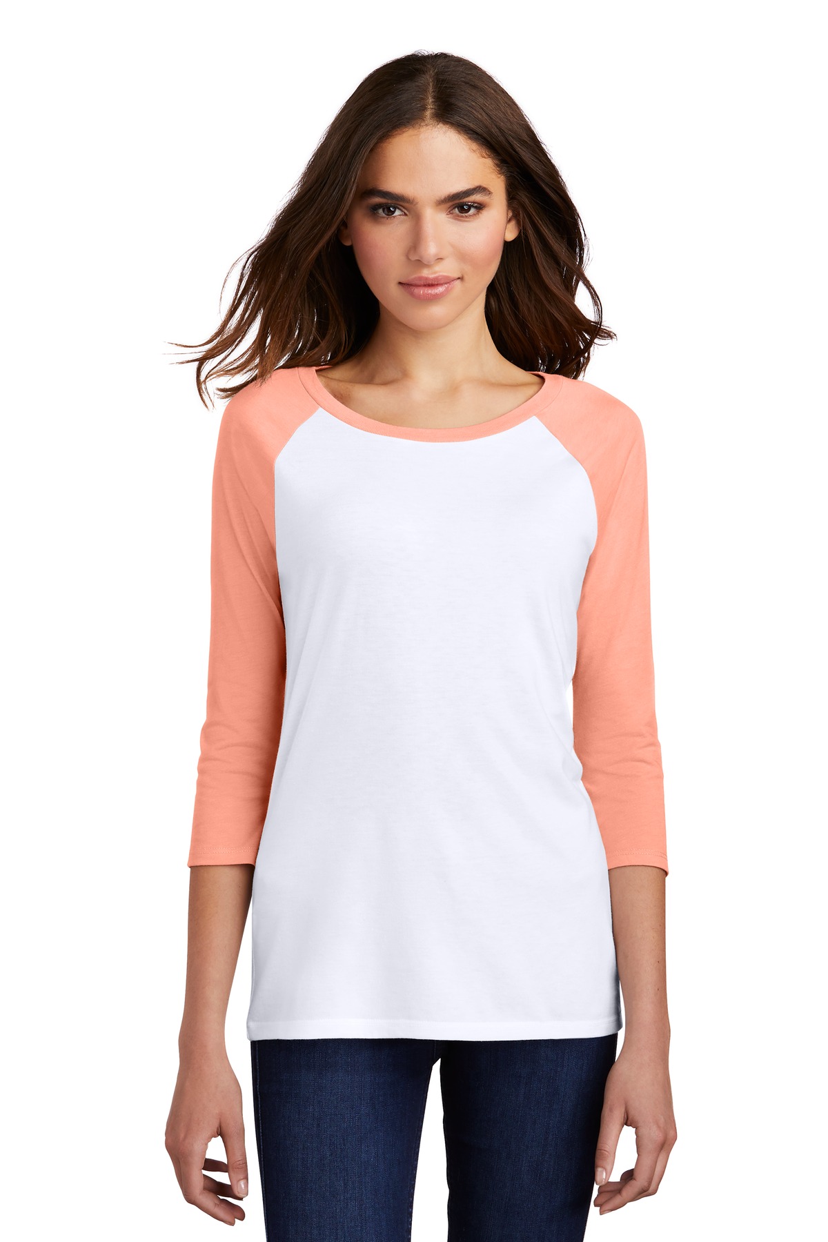 District DM136L Heather Dusty Peach / White