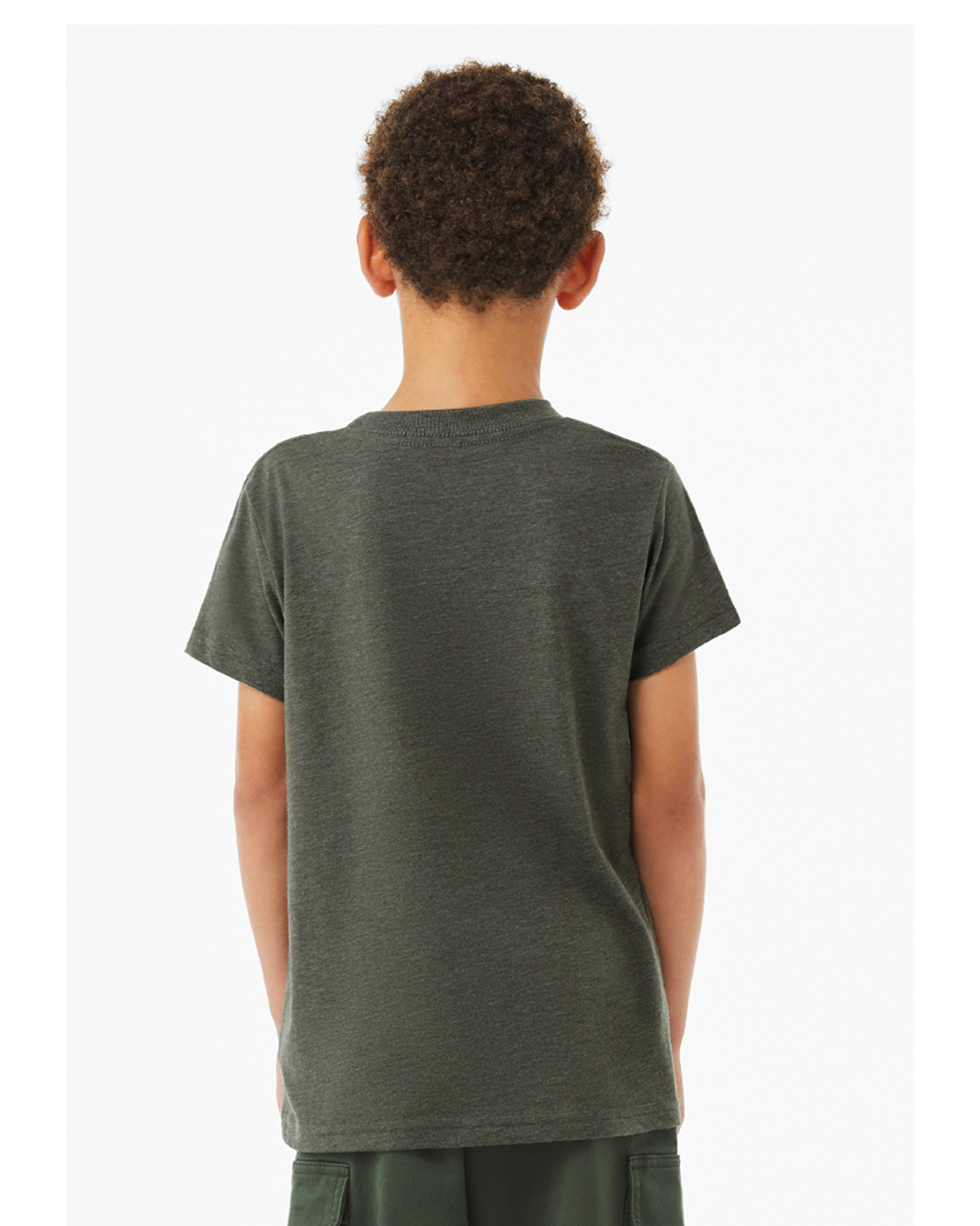 Bella + Canvas 3001YCVC Heather Military Green