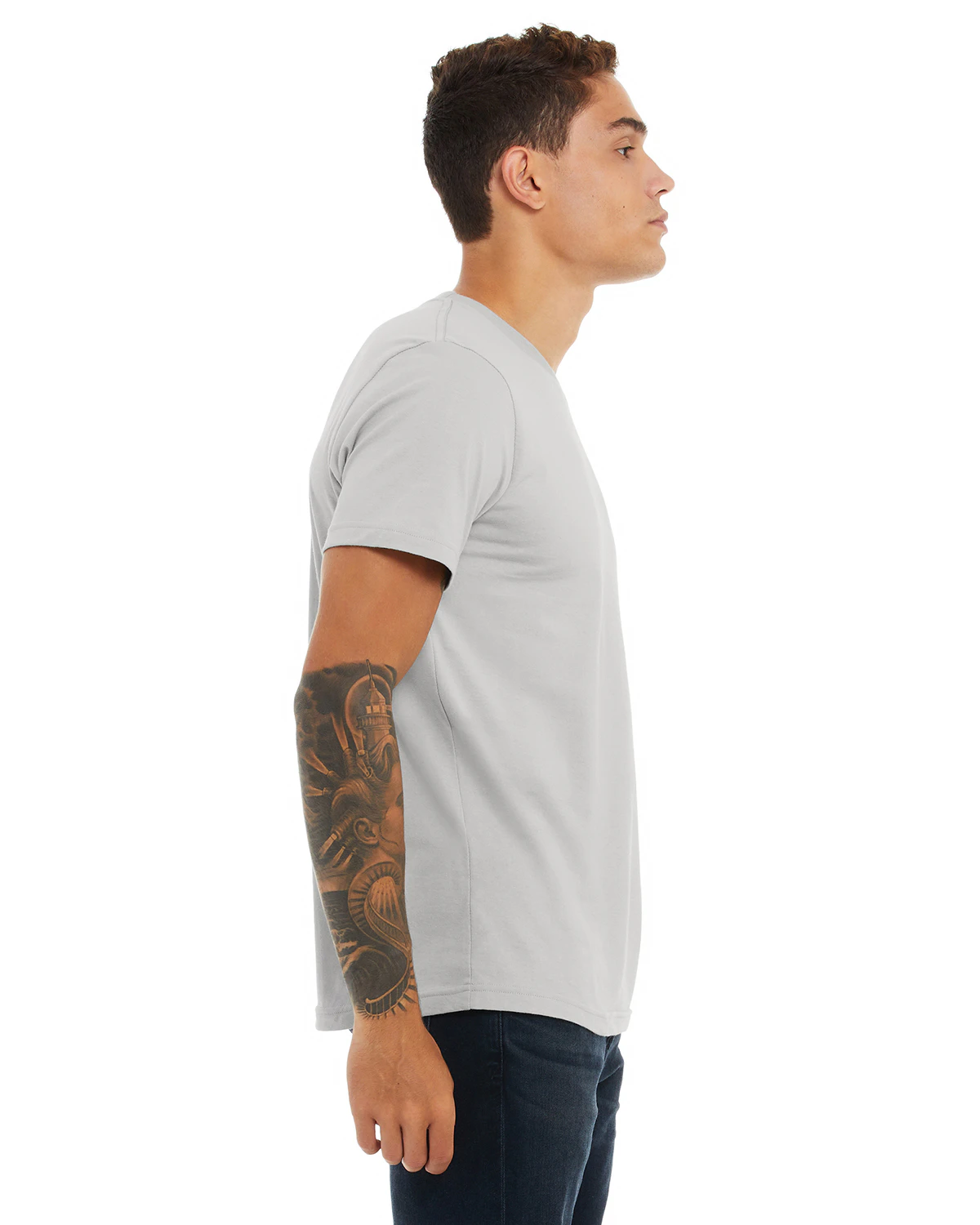 Custom T-Shirts Solid Athletic Gray - Bella + Canvas 3001C | Jiffy ...