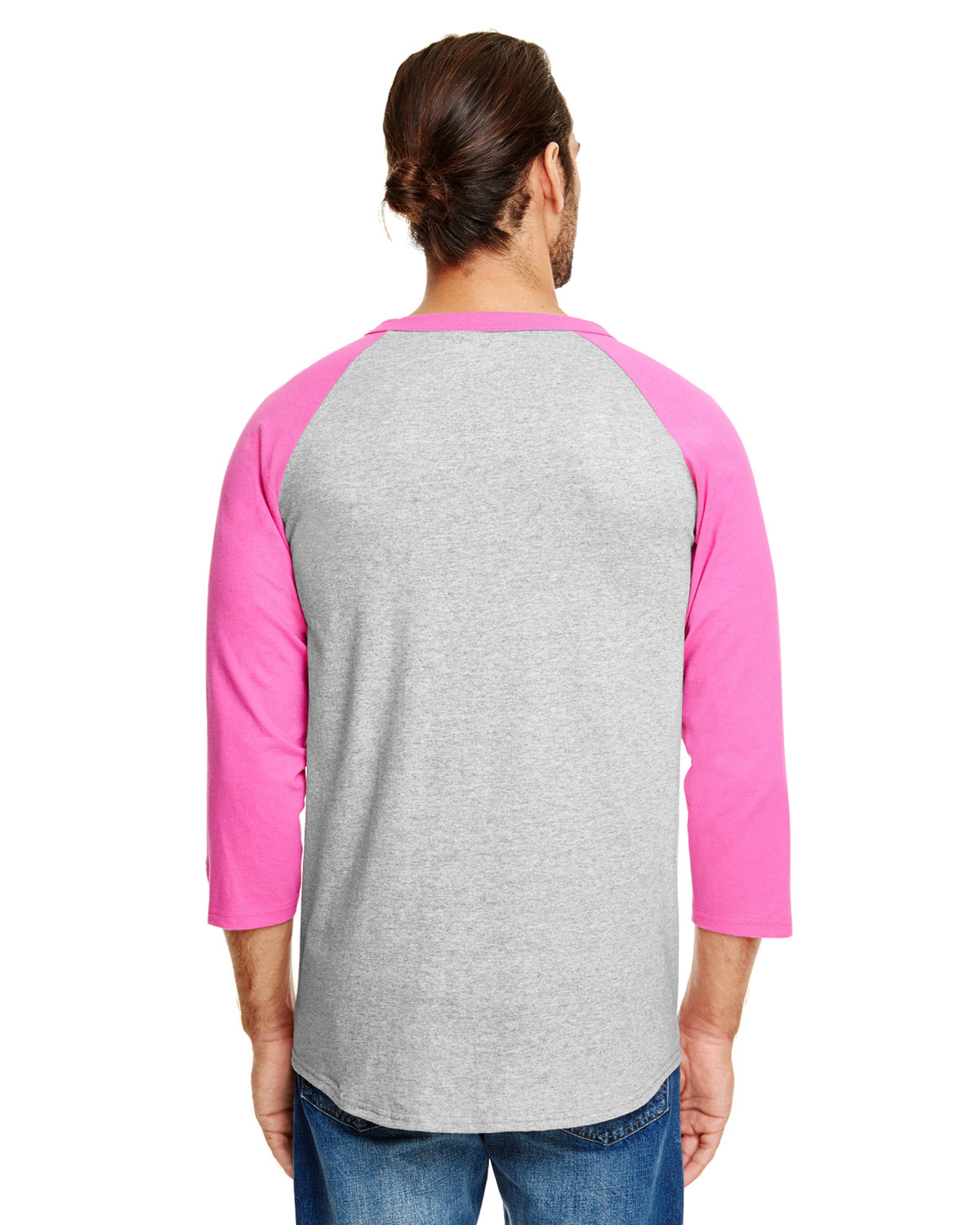 Champion T1397 Oxford Gray Heather / Pink