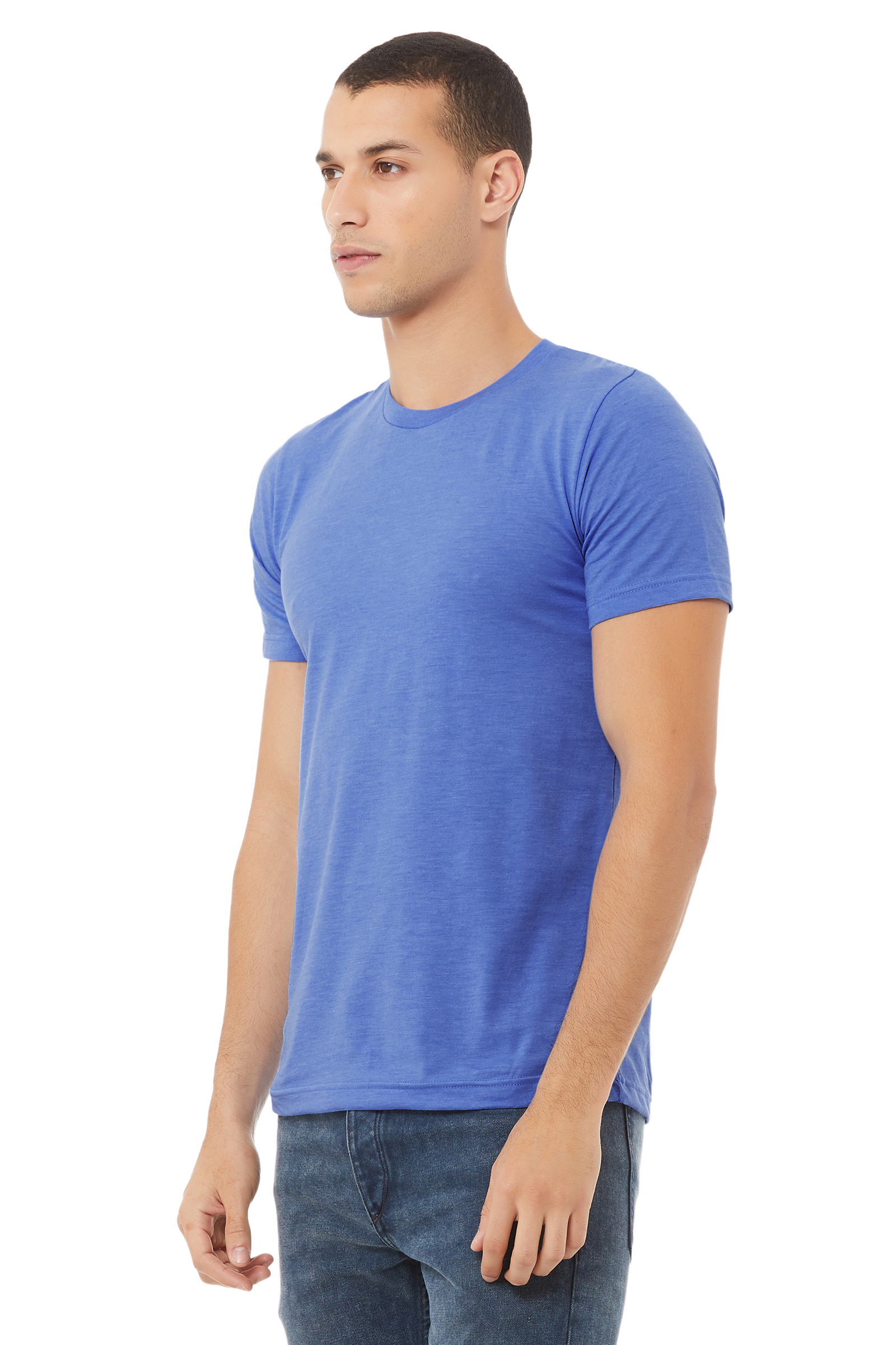 Bella + Canvas 3001CVC Heather Columbia Blue