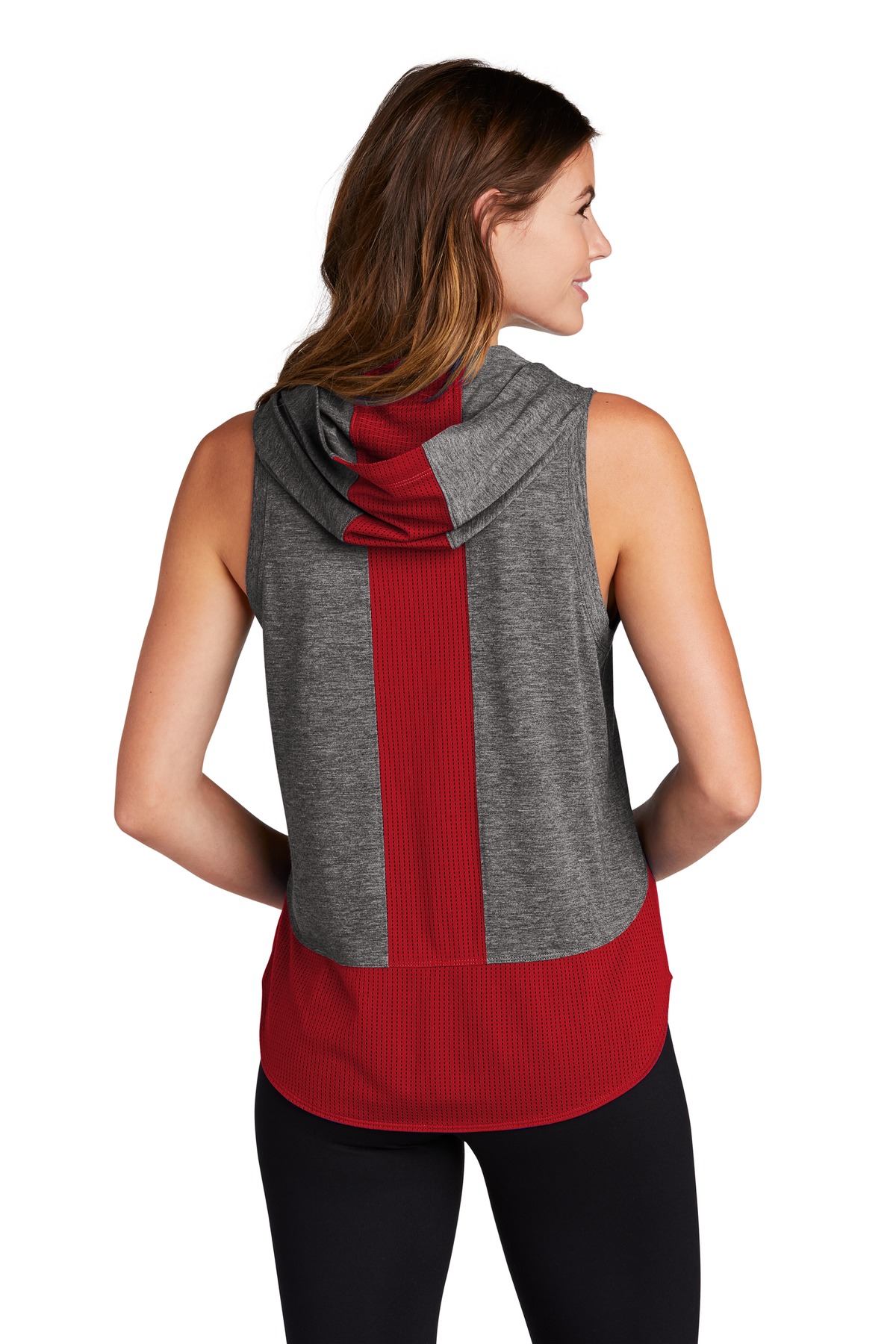 Sport-Tek LST410 True Red / Dark Gray Heather