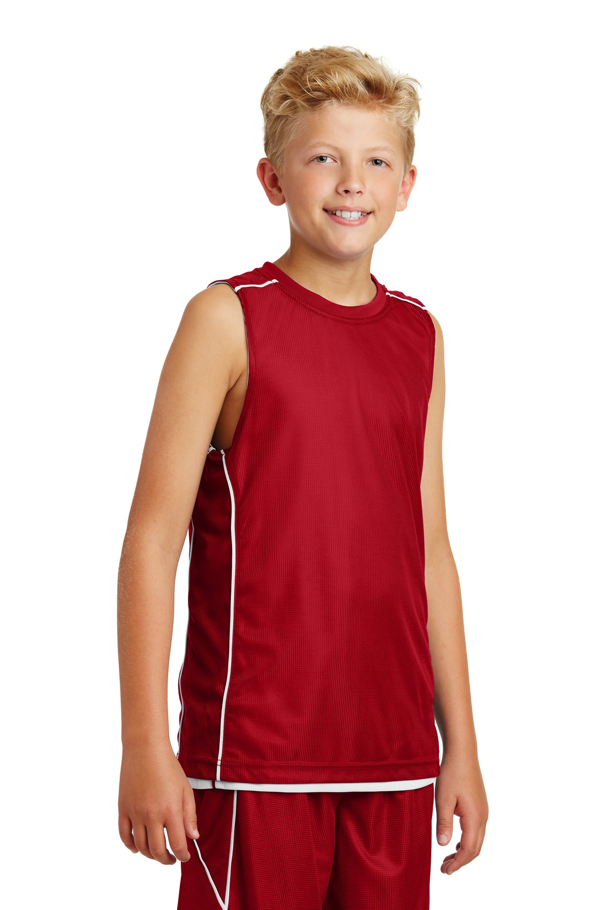 Sport-Tek YT555 True Red / White