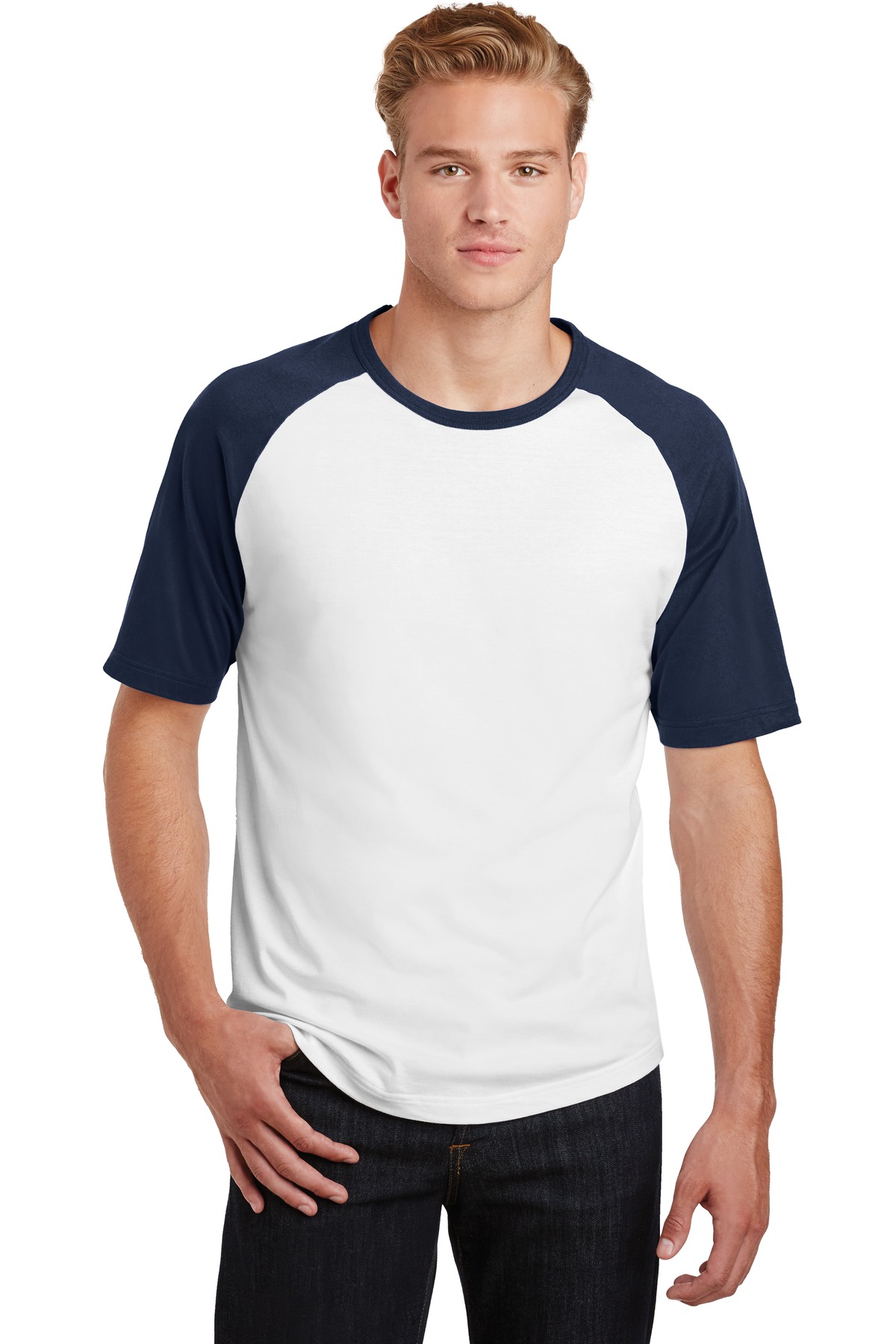 Sport-Tek T201 White / Navy