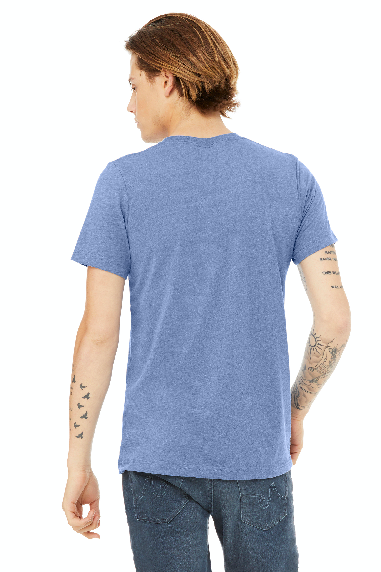 Bella + Canvas 3415C Blue Triblend