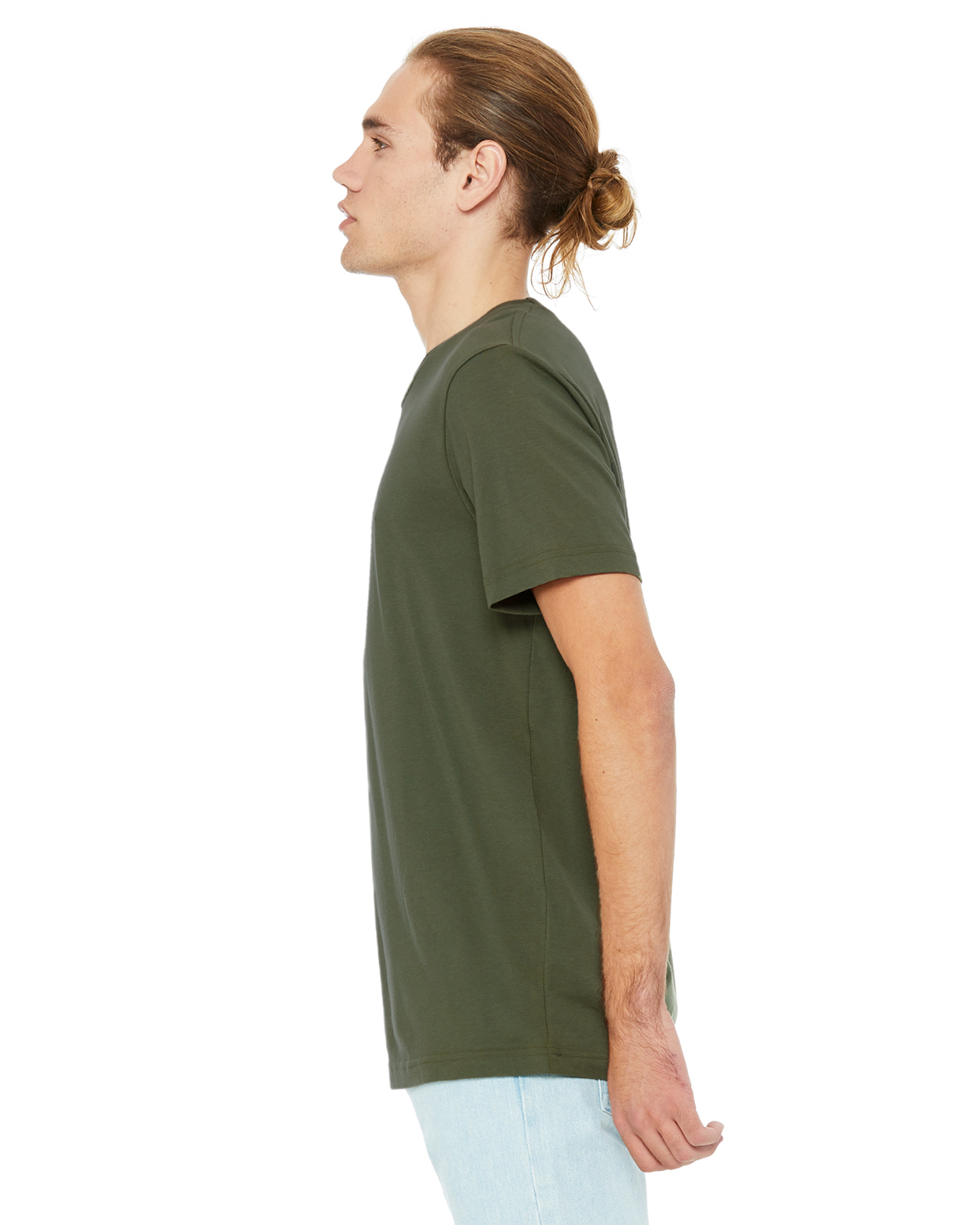Bella Canvas Unisex Jersey T Shirt 3001 C Military Green | Jiffy
