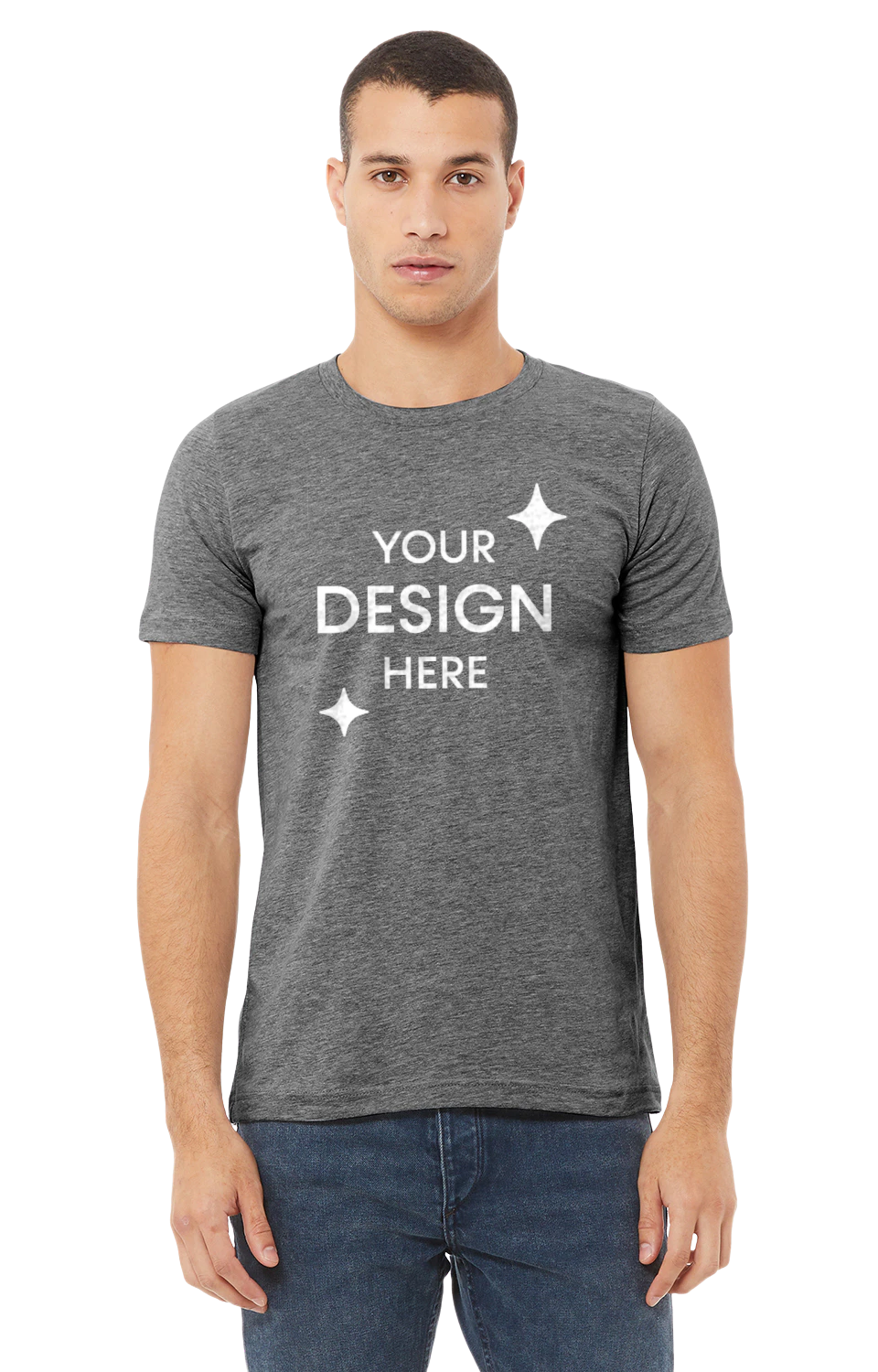 Custom T-Shirts Heather Deep - Bella + Canvas 3001CVC | Jiffy Custom Print