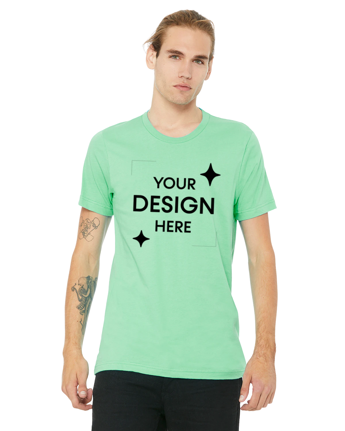 Custom T-Shirts Mint - Bella + Canvas 3001C | Jiffy Custom Print