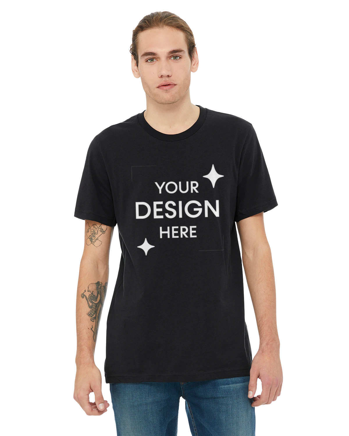Custom T-Shirts Vintage Black - Bella + Canvas 3001C | Jiffy Custom Print