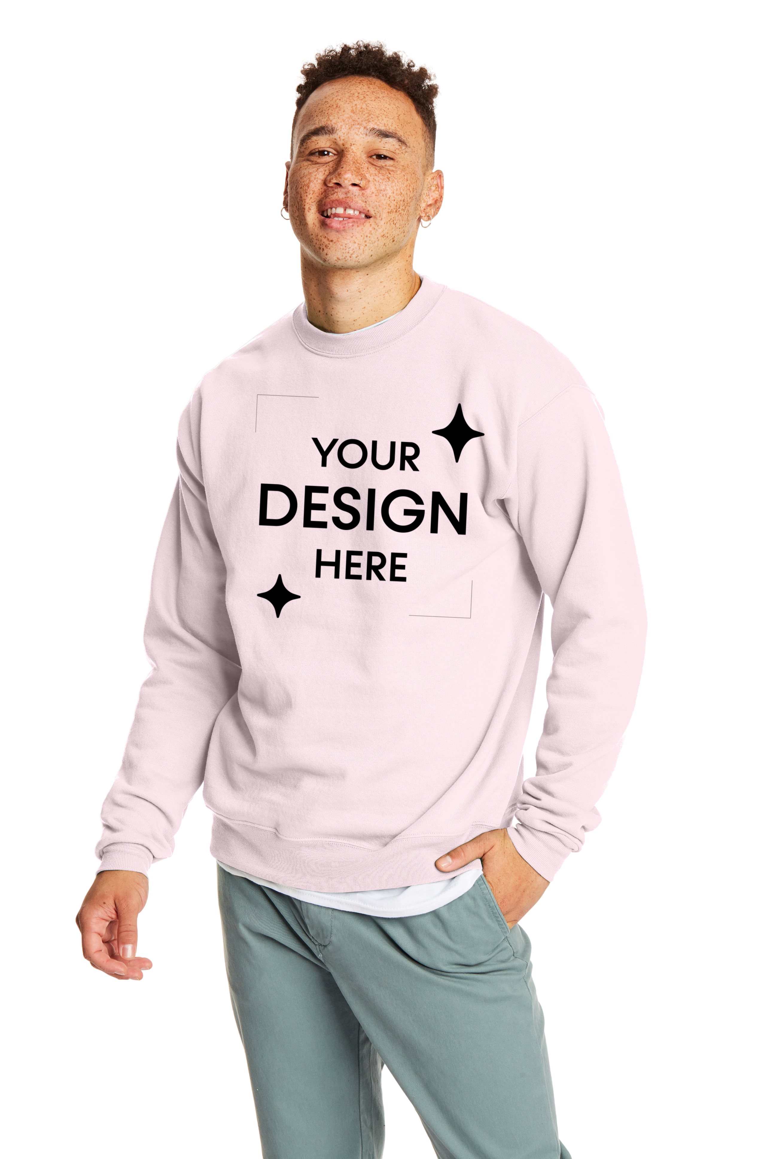 Hanes P1607 Pale Pink